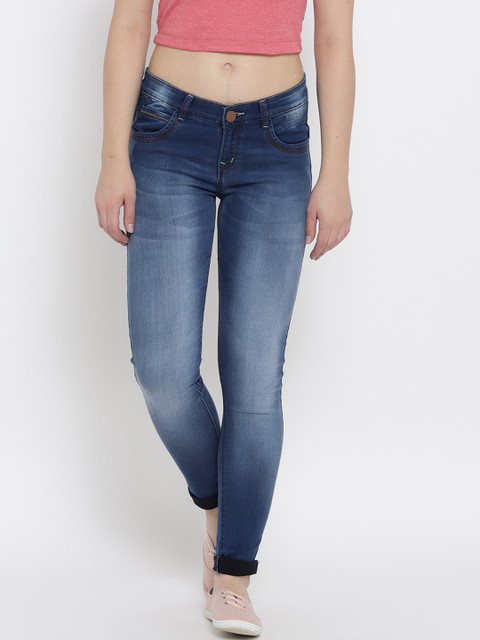 

Monte Carlo Women Blue Skinny Fit Mid-Rise Clean Look Jeans