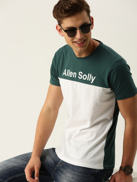 

Allen Solly Men White Printed Round Neck Pure Cotton T-shirt