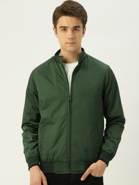 

Allen Solly Men Green Solid Bomber Jacket