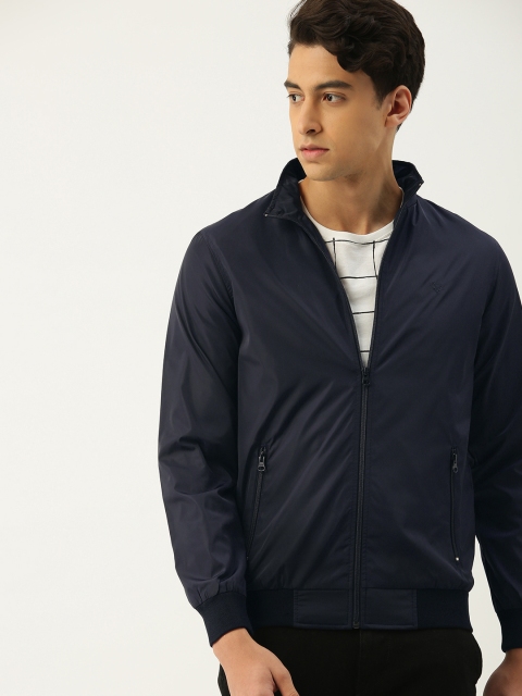 

Allen Solly Men Navy Blue Solid Jacket