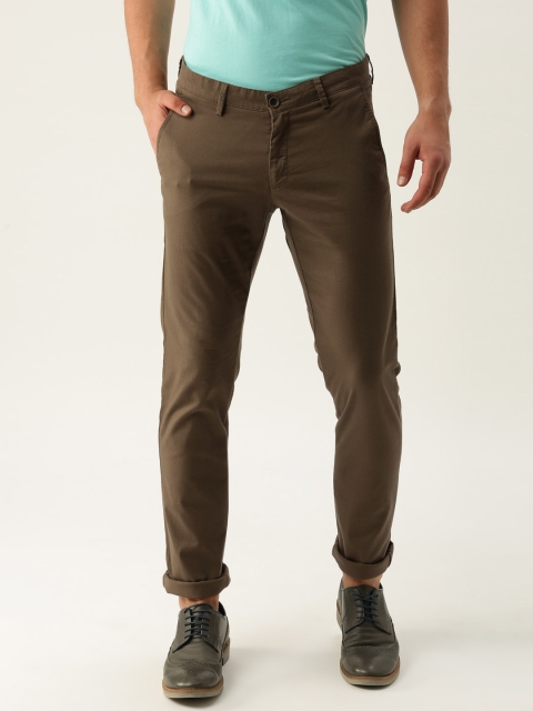 

Allen Solly Men Brown Smart Slim Fit Solid Regular Trousers