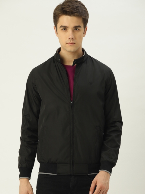 

Allen Solly Men Black Solid Bomber Jacket