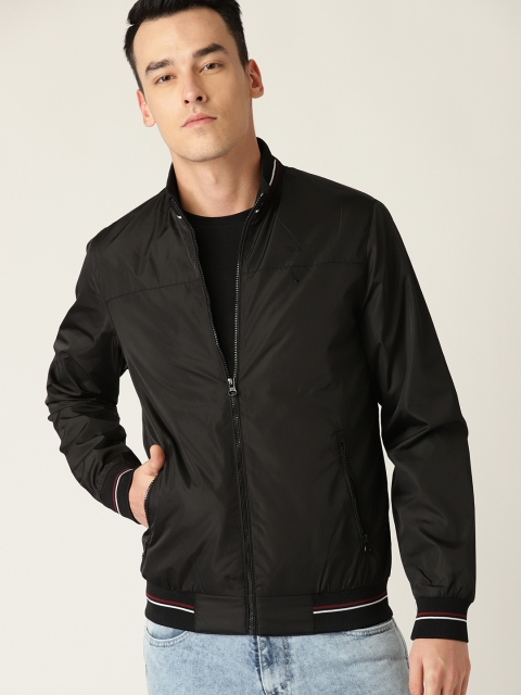 

Allen Solly Men Black Solid Bomber Jacket