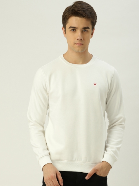 

Allen Solly Men White Solid Sweatshirt