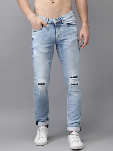

Flying Machine Men Blue Jackson Skinny Fit Mid-Rise Mildly Distressed Stretchable Jeans