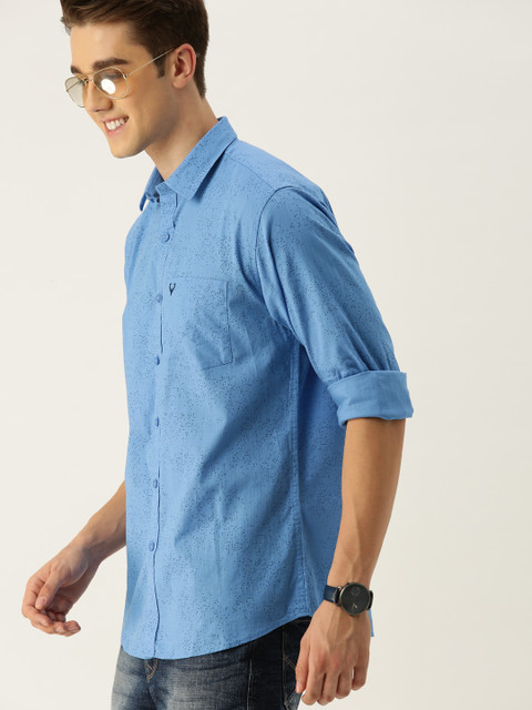 

Allen Solly Men Blue Slim Fit Printed Casual Shirt