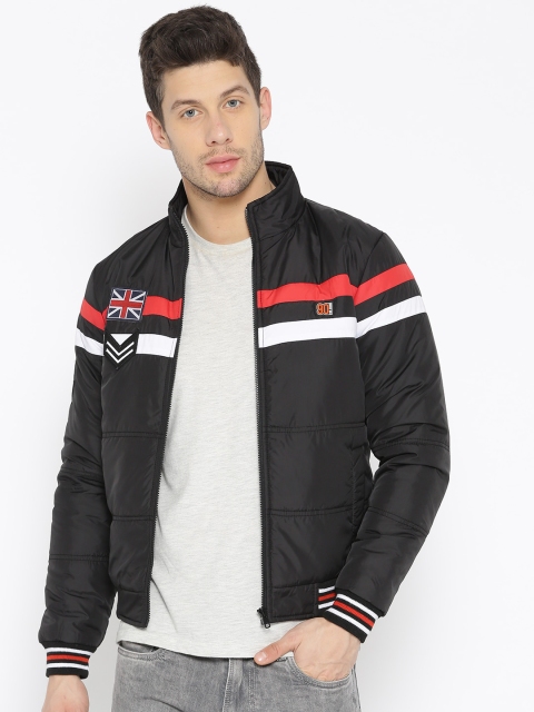

Duke Men Black Solid Varsity Jacket