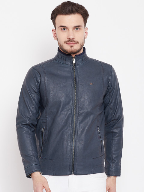 

Duke Men Navy Blue Solid Tailored Jacket