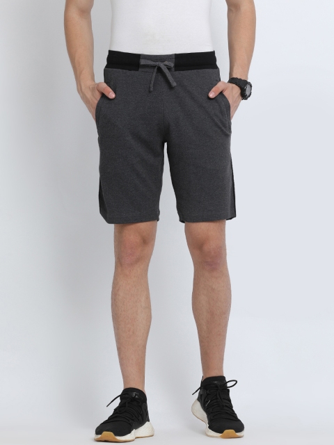 

Crocodile Men Charcoal Solid Slim Fit Regular Shorts