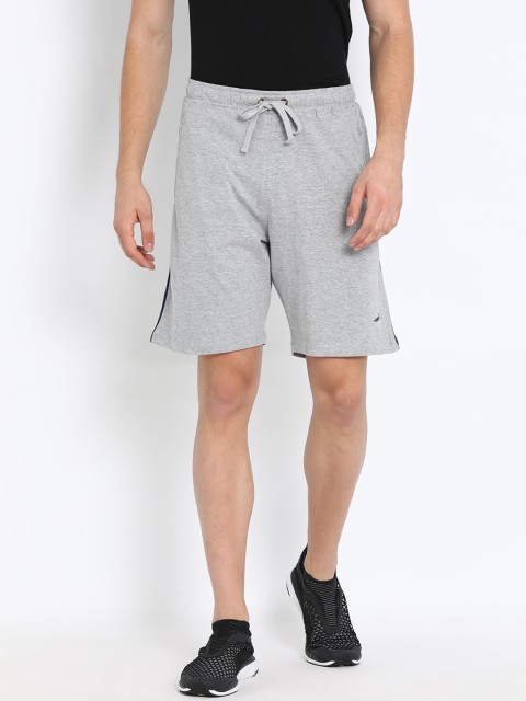 

Crocodile Men Grey Melange Solid Slim Fit Regular Shorts