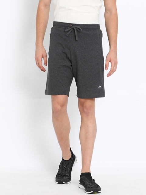 

Crocodile Men Charcoal Solid Slim Fit Regular Shorts