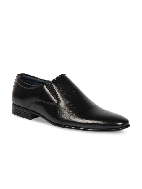 

Respiro Men Black Synthetic Leather Formal Slip-Ons