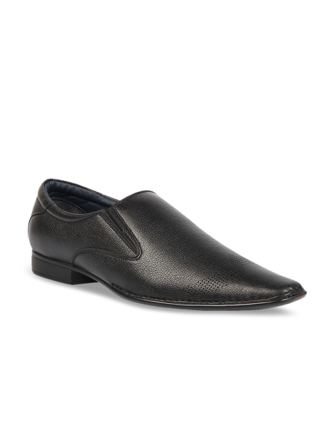 

Respiro Men Black Synthetic Leather Formal Slip-Ons