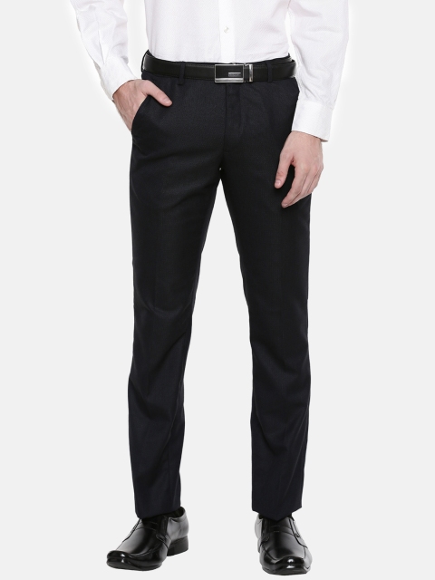 

Chennis Men Navy Blue Slim Fit Solid Formal Trousers