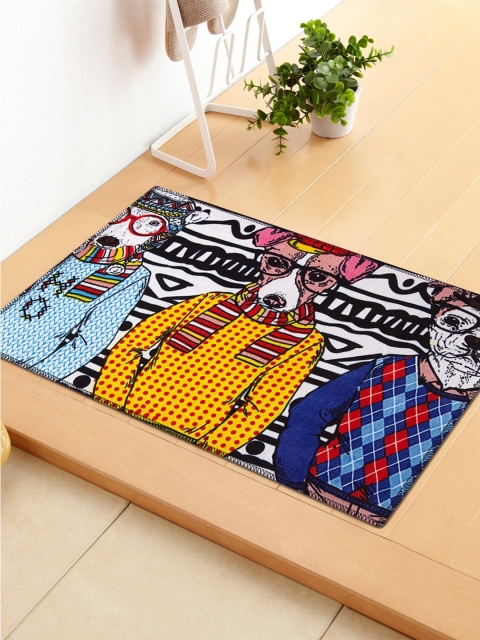 

Story@home Multicoloured Rectangular Anti-Skid Doormat, Multi