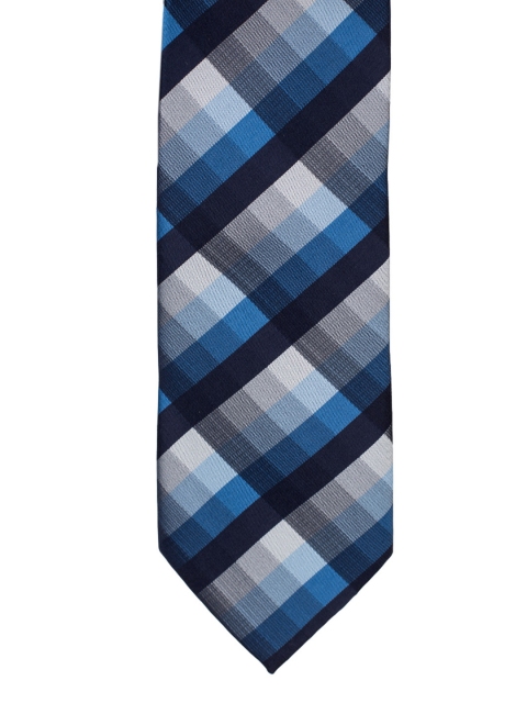 

The Tie Hub Blue & Grey Checked Skinny Tie