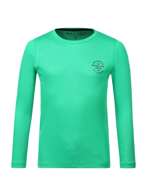 

Monte Carlo Boys Green Solid Round Neck T-shirt