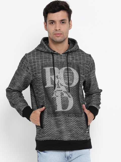 

Monte Carlo Men Grey Printed Hooded Sweatshirt