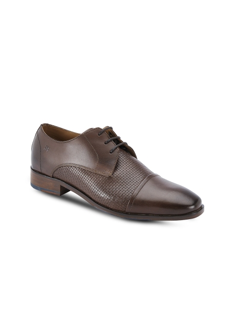 

Raymond Men Brown Textured Leather Derbys