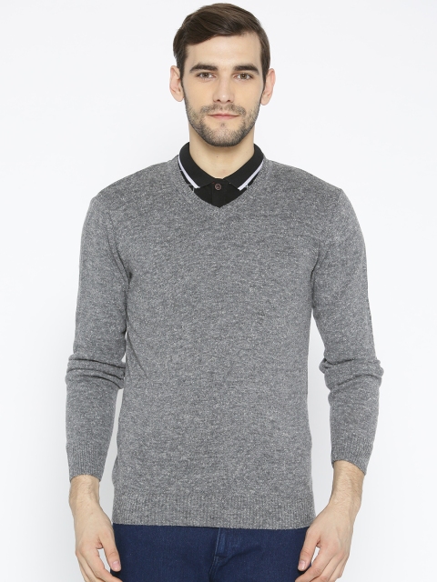 

American Eye Men Grey Solid Pullover