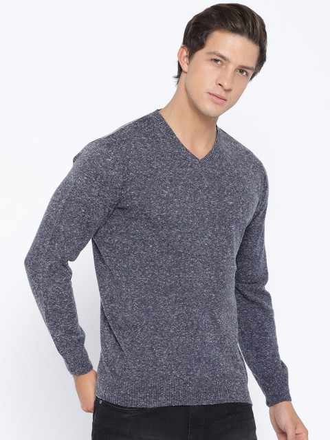 

American Eye Men Charcoal Grey Solid Pullover