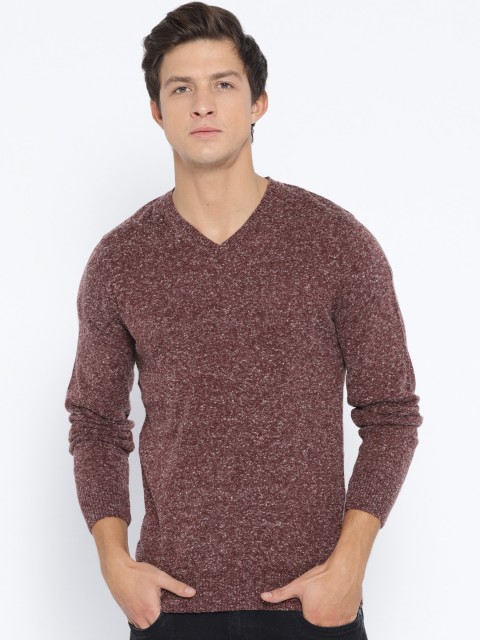 

American Eye Men Burgundy Solid Pullover