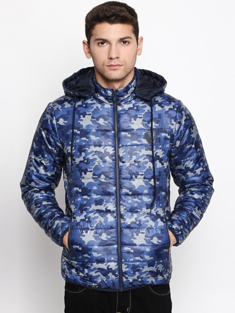 

Sf Jeans by Pantaloons Men Blue Printed Bomber Jacket