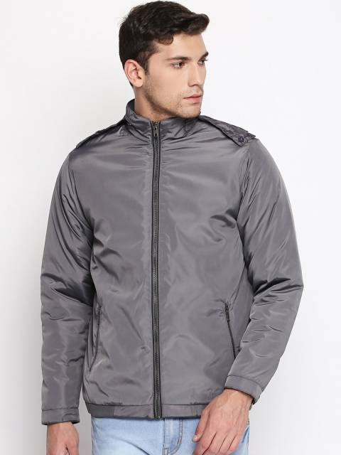 

Spiritus by Pantaloons Men Solid Padded Jacket, Grey