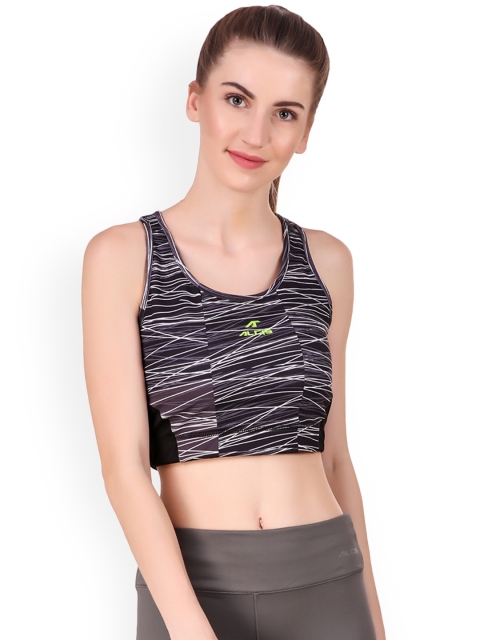 

Alcis Black Printed Sports Bra SPBR0011
