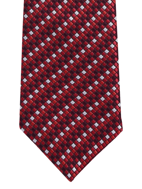 

Alvaro Castagnino Maroon & White Checked Broad Tie