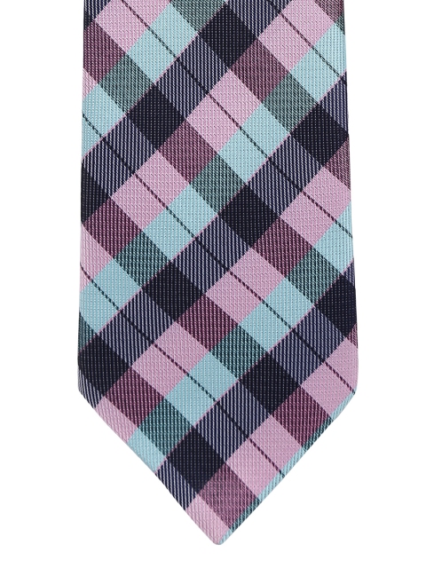 

Alvaro Castagnino Men Blue & Pink Checked Broad Tie
