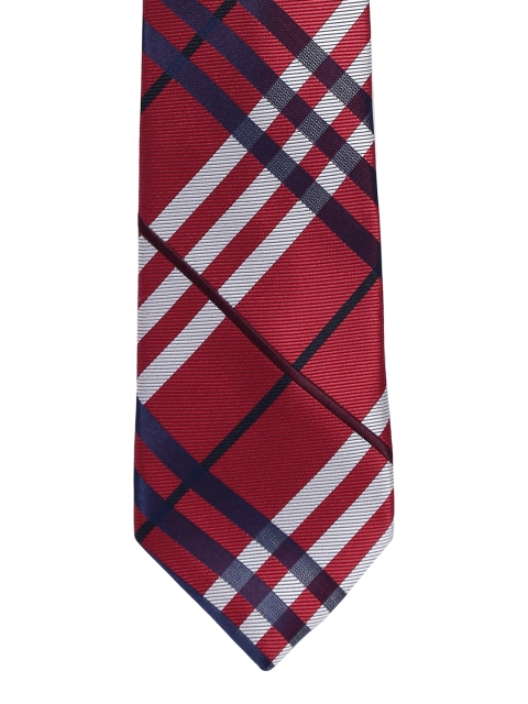 

Alvaro Castagnino Men Maroon & Blue Checked Broad Tie
