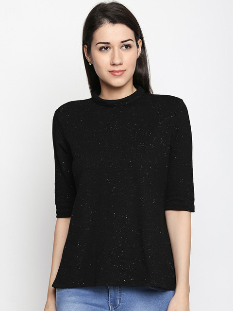 

Annabelle by Pantaloons Women Black Solid Top
