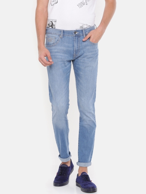 

Pepe Jeans Men Blue Vapour Slim Fit Low-Rise Clean Look Stretchable Jeans
