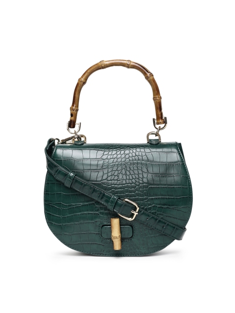 

FOREVER 21 Green Textured Handheld Bag