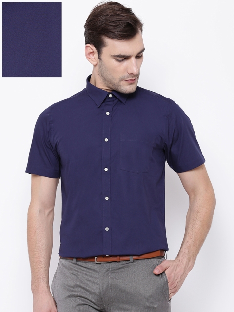 

Blackberrys Men Navy Blue Slim Fit Solid Formal Shirt