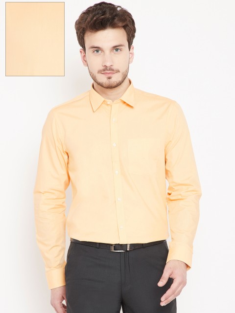 

Blackberrys Men Peach-Coloured Slim Fit Solid Formal Shirt