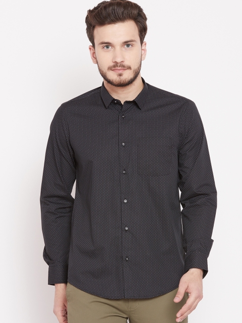 

Blackberrys Men Black Slim Fit Printed Casual Shirt