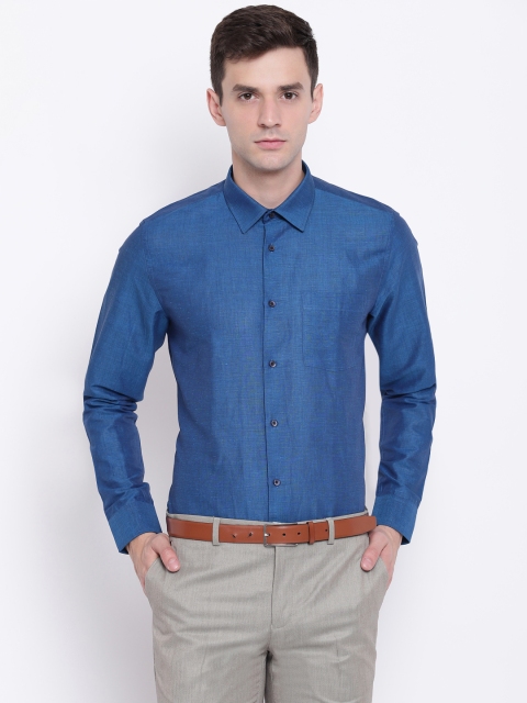 

Blackberrys Men Blue Slim Fit Solid Partywear Shirt