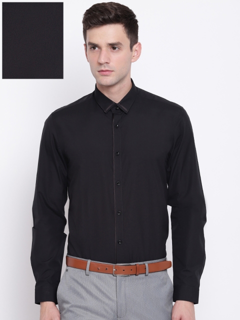 

Blackberrys Men Black Slim Fit Solid Formal Shirt