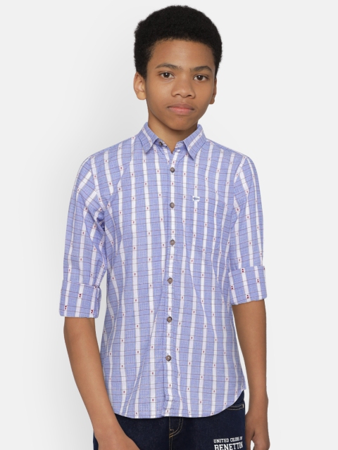

Lee Cooper Boys Blue Printed Casual Shirt