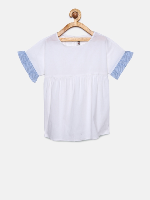 

Lee Cooper Girls White Solid Pure Cotton Top