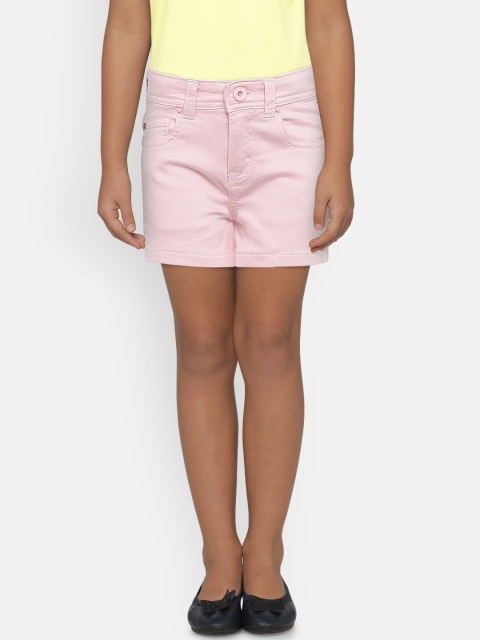 

Lee Cooper Girls Pink Solid Regular Fit Denim Shorts