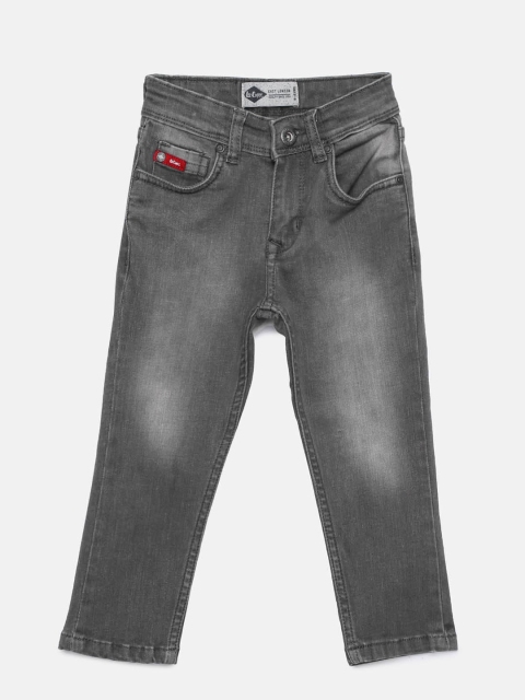 

Lee Cooper Boys Grey Slim Fit Mid-Rise Clean Look Stretchable Jeans