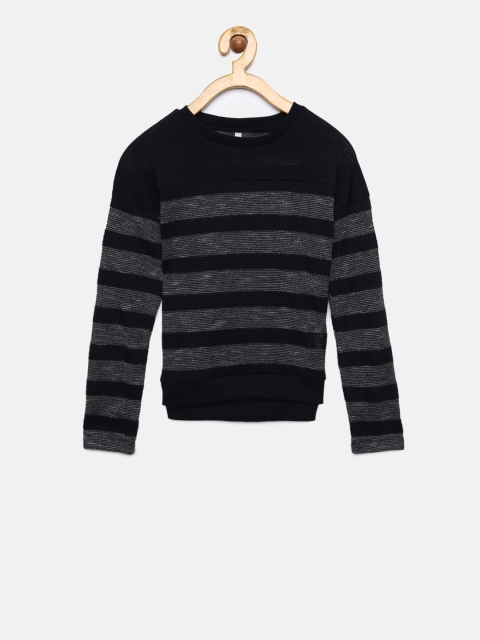 

Lee Cooper Girls Navy & Grey Striped Top, Navy blue