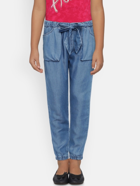 

Lee Cooper Girls Blue Jogger Mid-Rise Clean Look Jeans