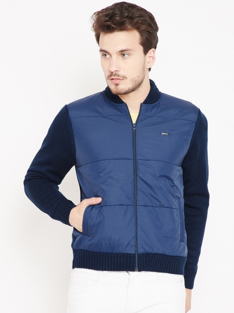 

Wrangler Men Blue Solid Bomber