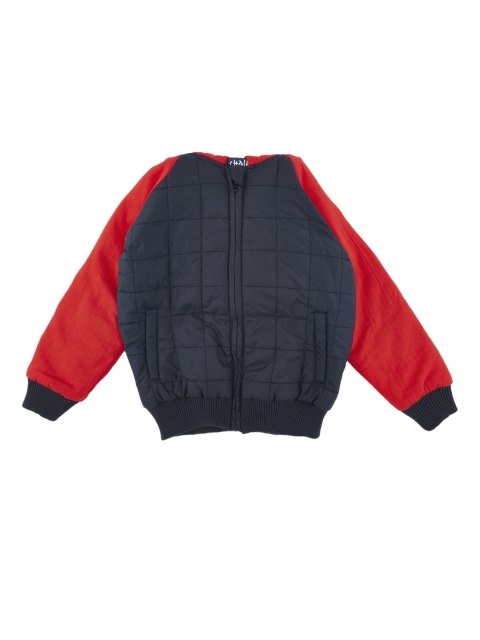 

Chalk by Pantaloons Boys Navy Blue & Red Colourblocked Padded Jacket