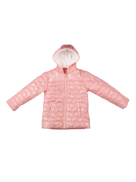 

Chalk by Pantaloons Girls Pink Solid Puffer Jacket
