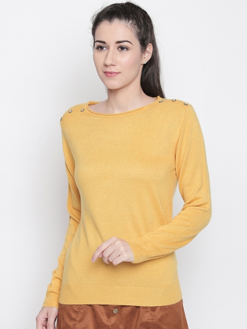 

Honey by Pantaloons Women Yellow Solid Top